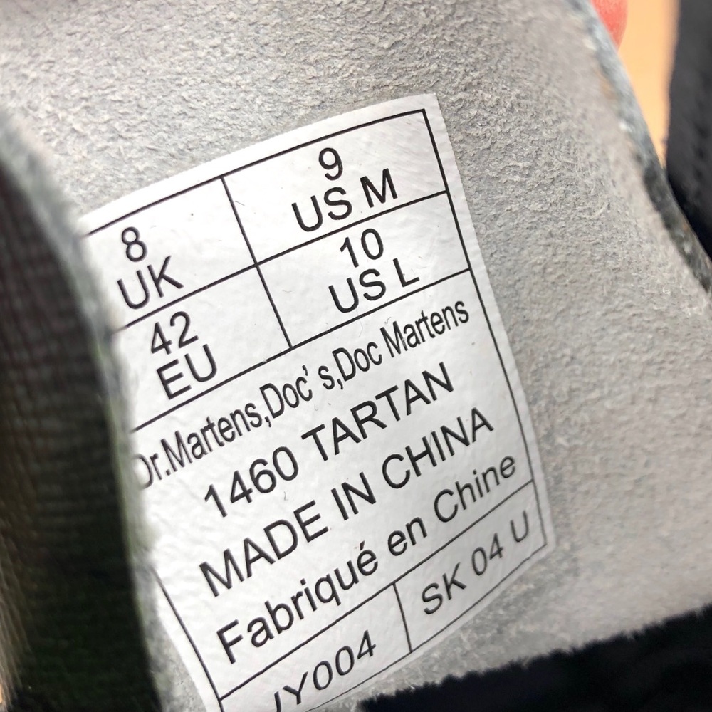 Dr. Martens 1460 Ombre Tartan Plaid Boots - Picture 7 of 7